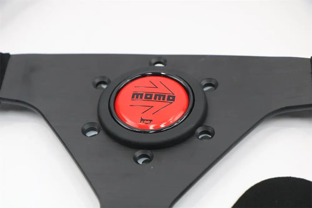 MOMO - Montecarlo 350mm Leather Red Stitch