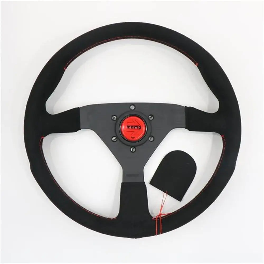 MOMO - Montecarlo 350mm Leather Red Stitch